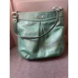 Coach Green Leather Ashley Shoulder Bag Vintage Y2k Purse Hobo